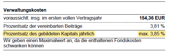 Swiss Life Verwaltungskosten Kapital